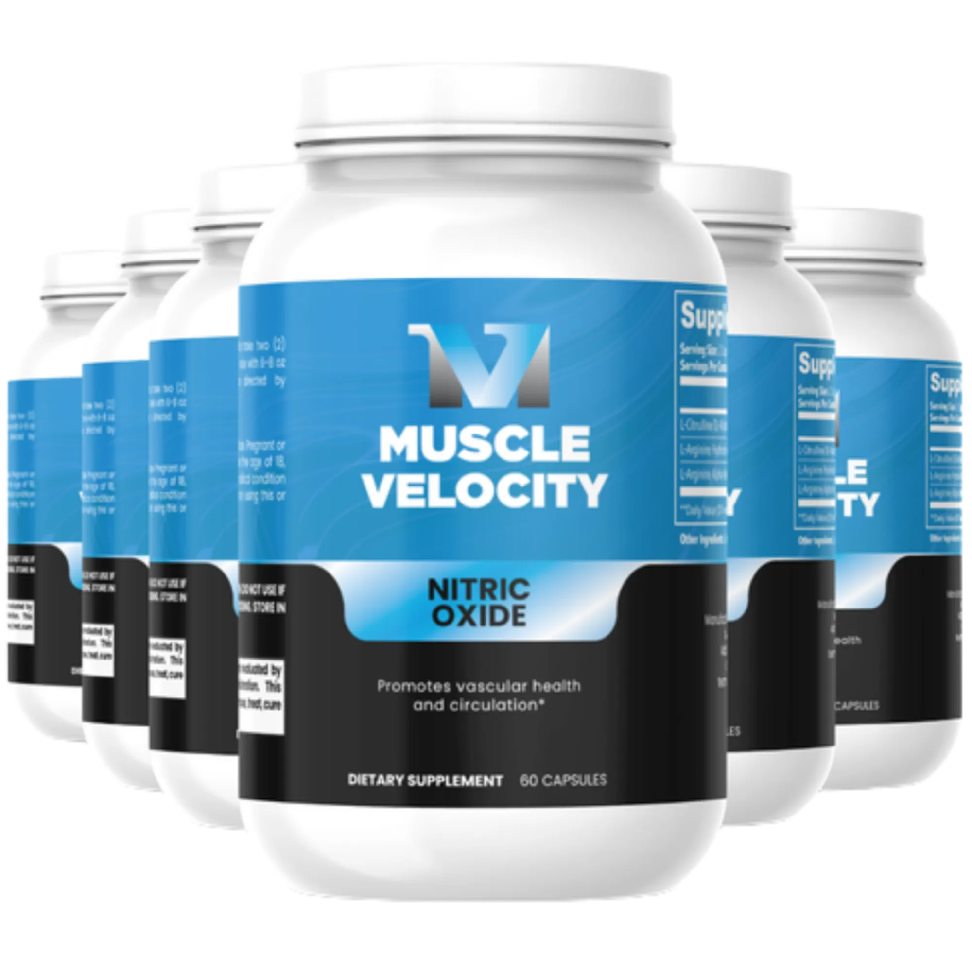 Muscle Velocity Nitric Oxide 6 bottles package — 180 day supply
